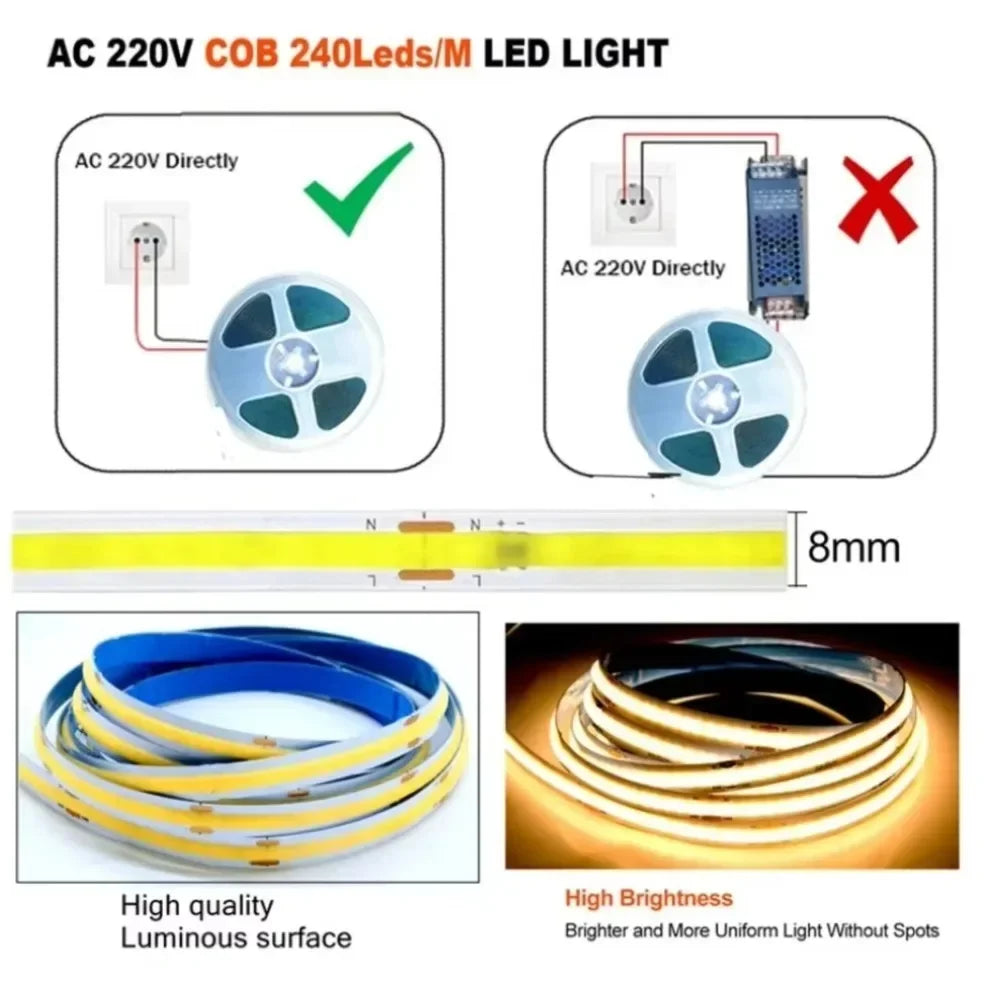 Luz LED Cálida 5M | Ambiente moderno